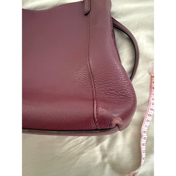 Kate Spade New York Burgundy Pebbled Leather Shoulder Tote Zip‎ Top - Picture 13 of 13